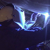 TIG welding in a hard-to-reach area