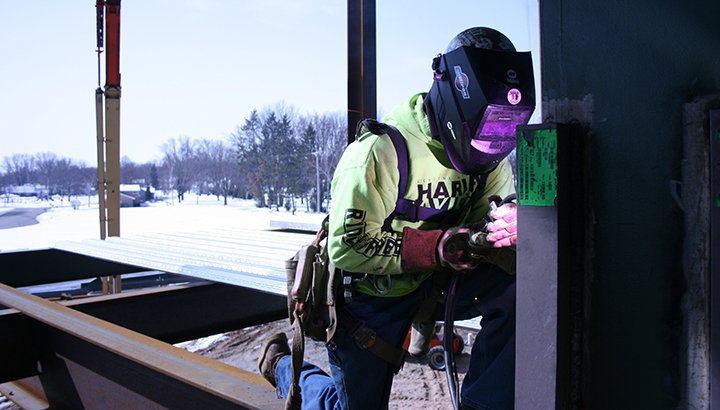 welding on a structural jobsite
