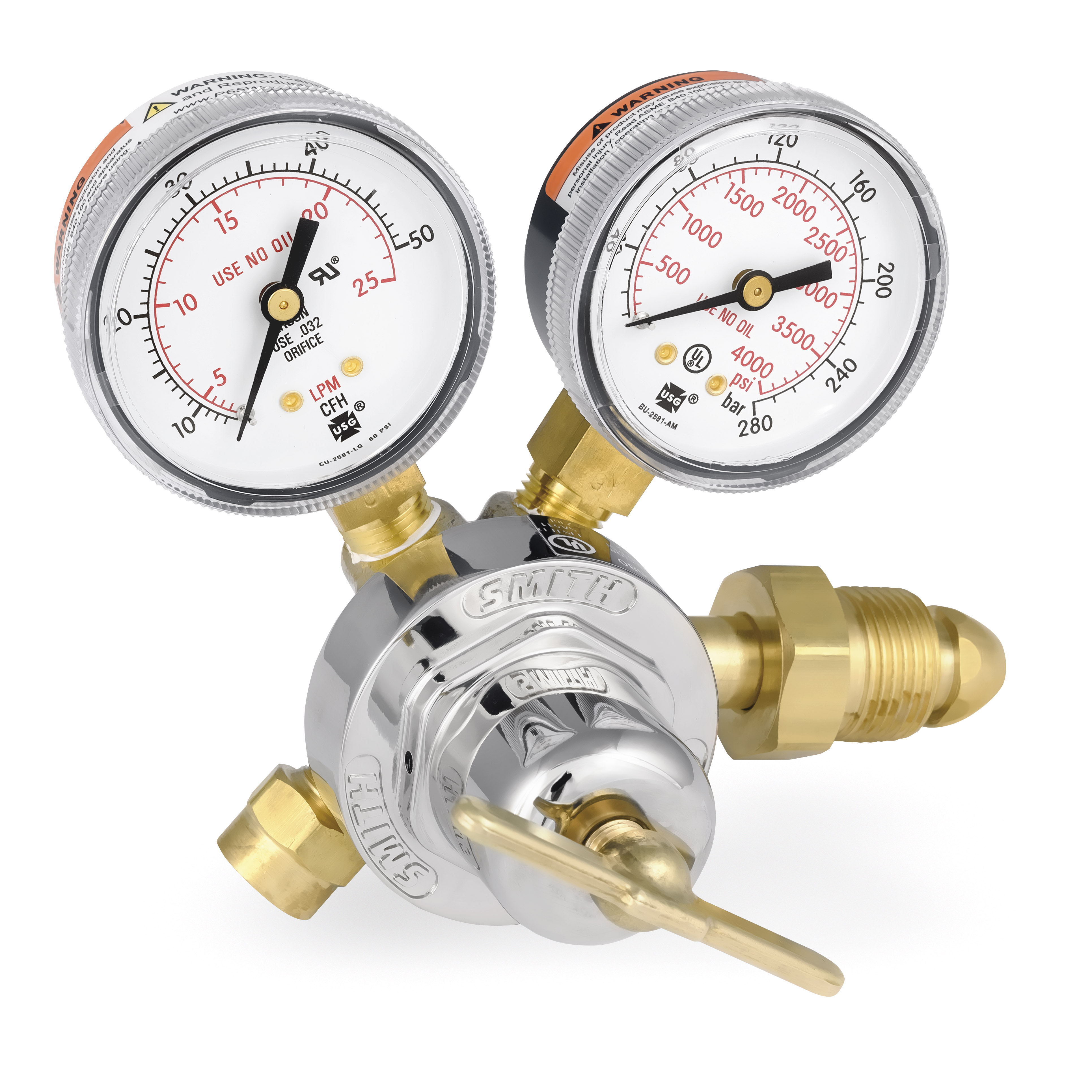 Flow Gauge Argon regulator, 50 SCFH | MillerWelds