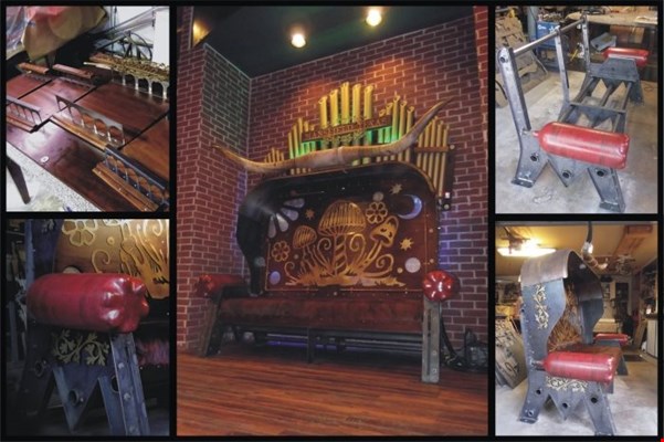 steampunk bench & pipe organ millerwelds